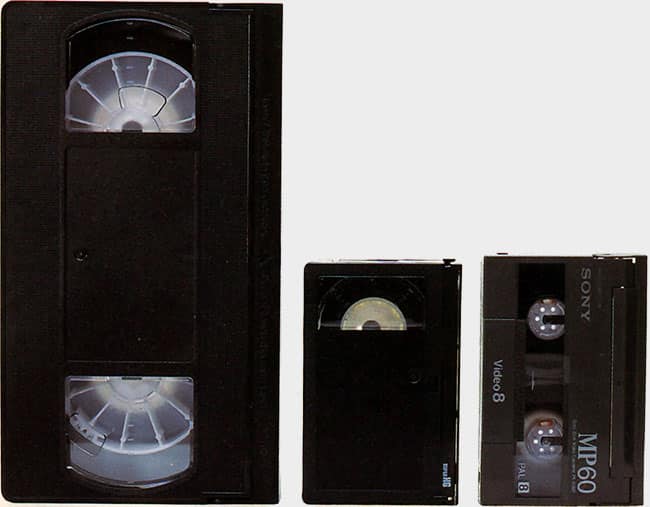 Cassette vidéo VHS, VHS-C et Video8
